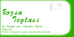 rozsa teglasi business card